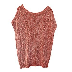 Pilcro Burnt Orange Knit Sweater Drapey Kimono Sleeve Oversized Boho Size S